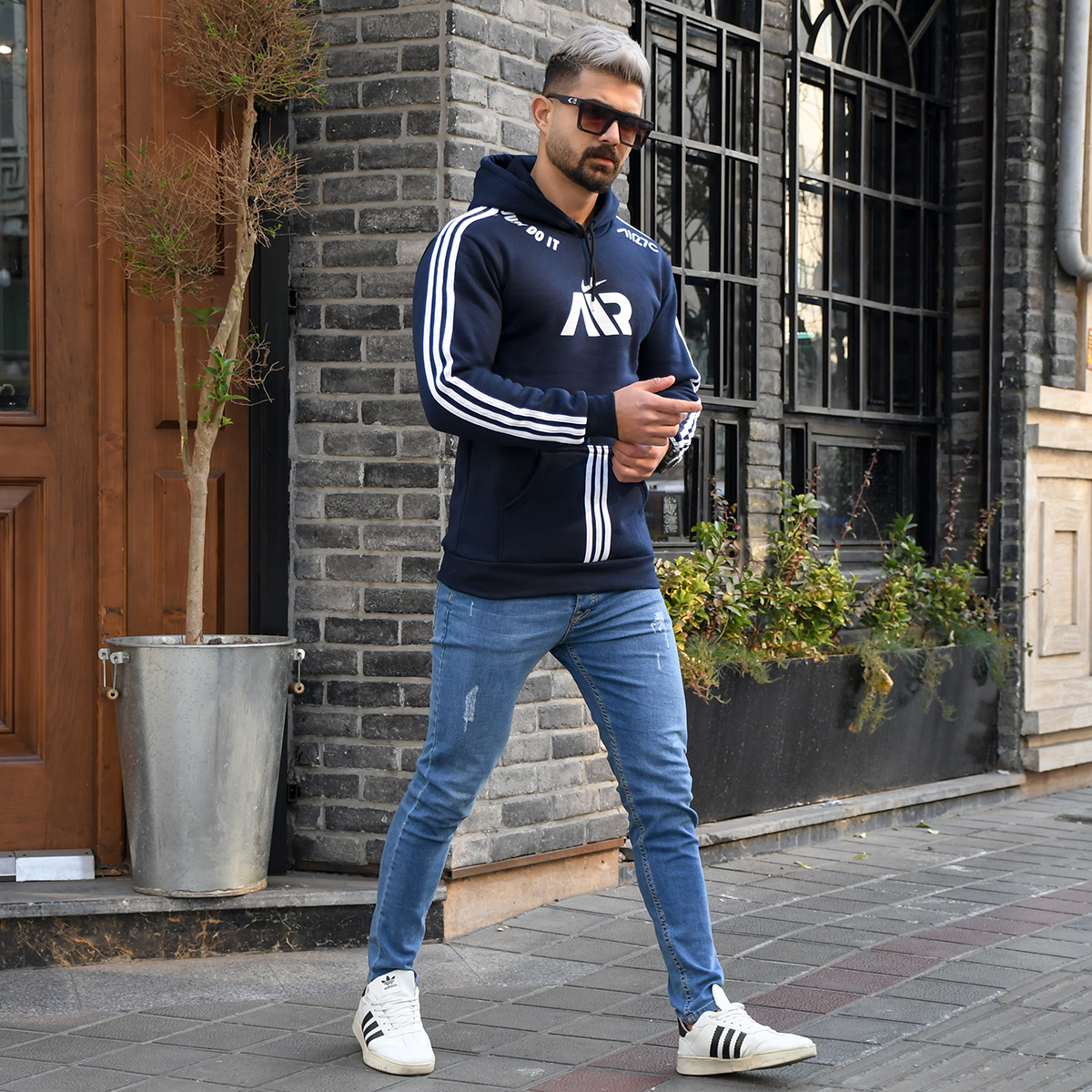 هودی NikeAir سرمه ای مردانه مدلHaman