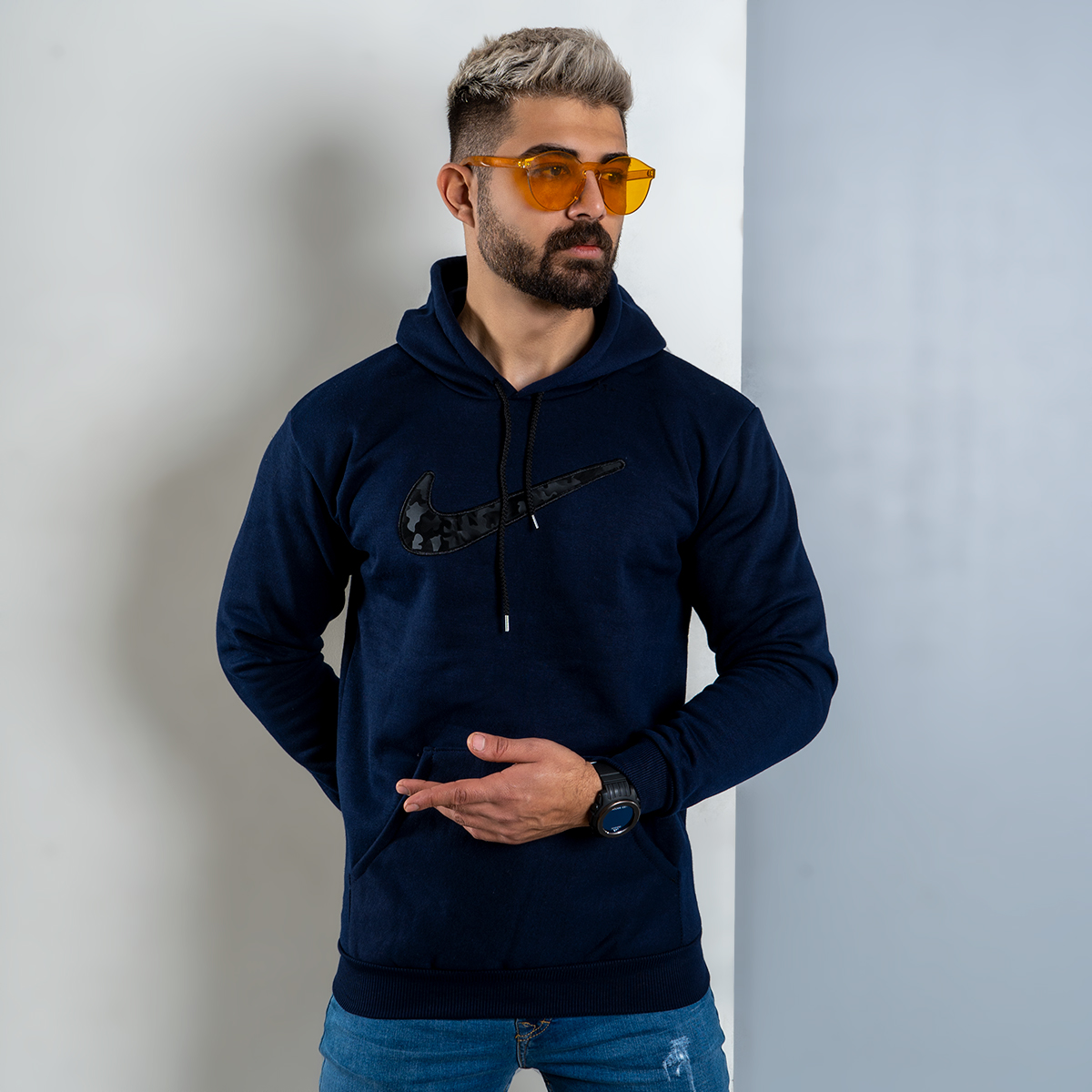 هودی Nike سرمه ای مردانه مدل Raymond