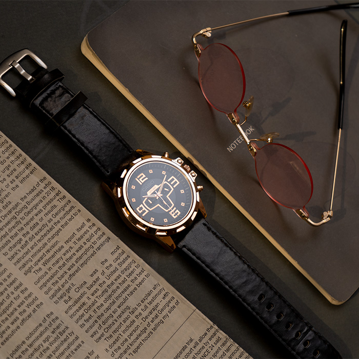ساعت مچی Casio مشکی طلایی مدل E305