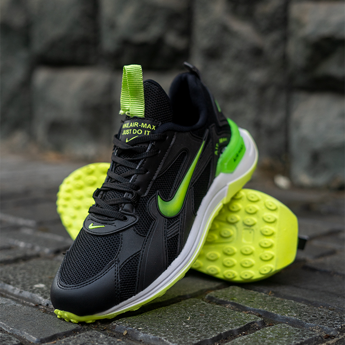 کفش ورزشی Air Max مشکی سبز مردانه مدل Rasin