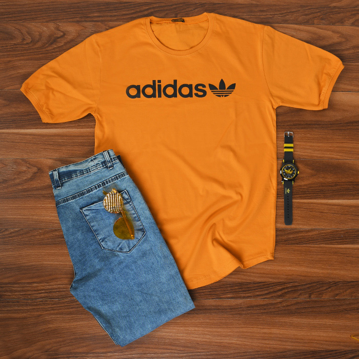 تیشرت مردانه ADIDAS خردلی مدل TENO