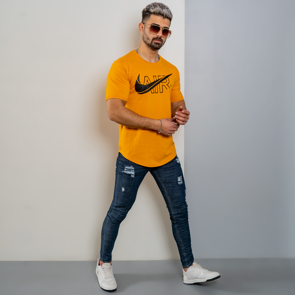 تیشرت مردانه NIKE AIR خردلی مدل ROKO