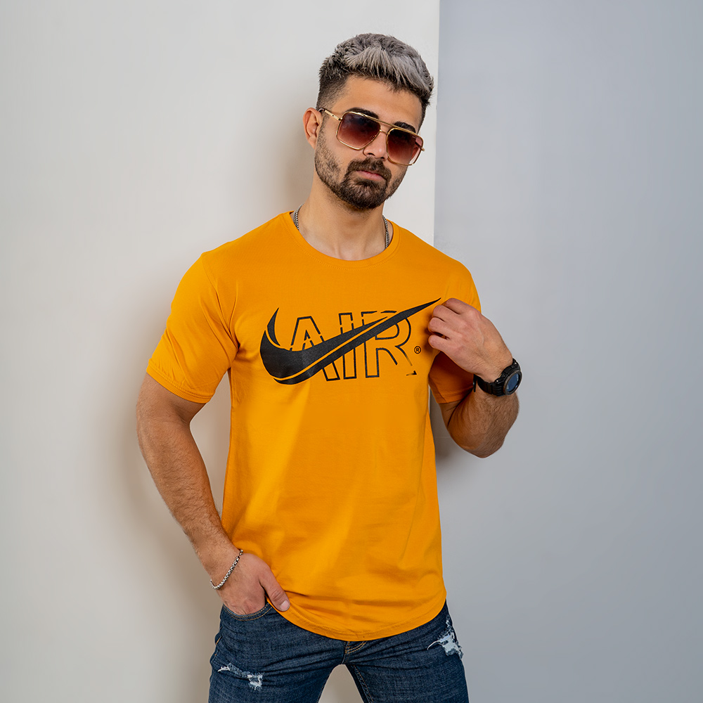 تیشرت مردانه NIKE AIR خردلی مدل ROKO