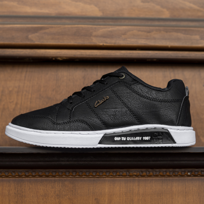 کفش تخت مشکی مردانه مدل Guitu clarks