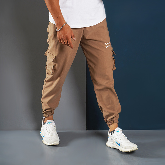 شلوار اسلش دو نایک خاکی مردانه مدل 2Nike