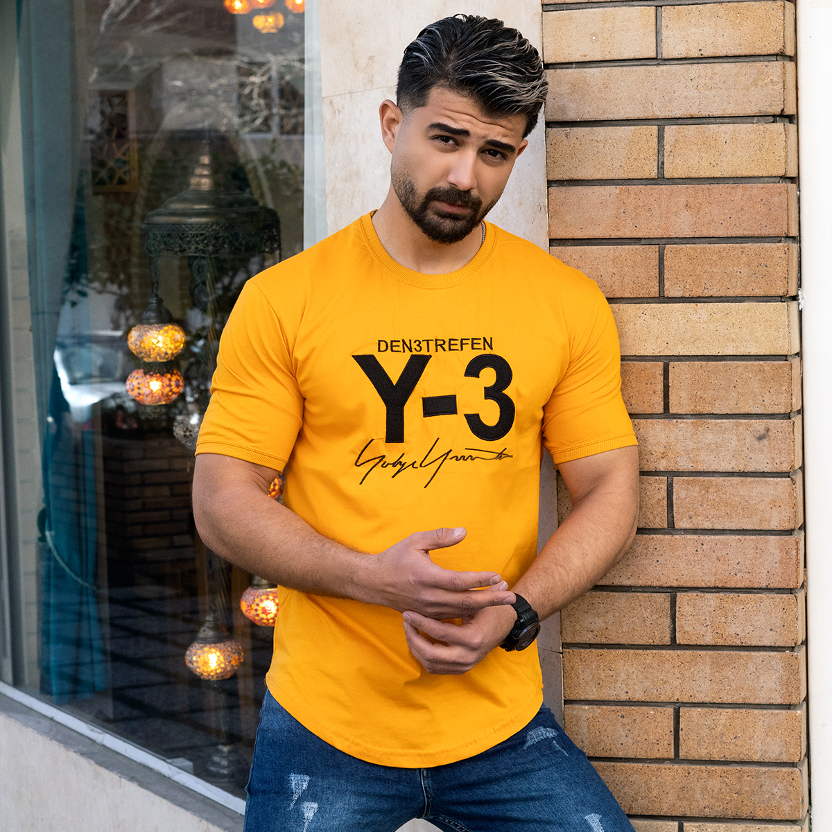 تیشرت Y-3 خردلی مردانه مدل savin
