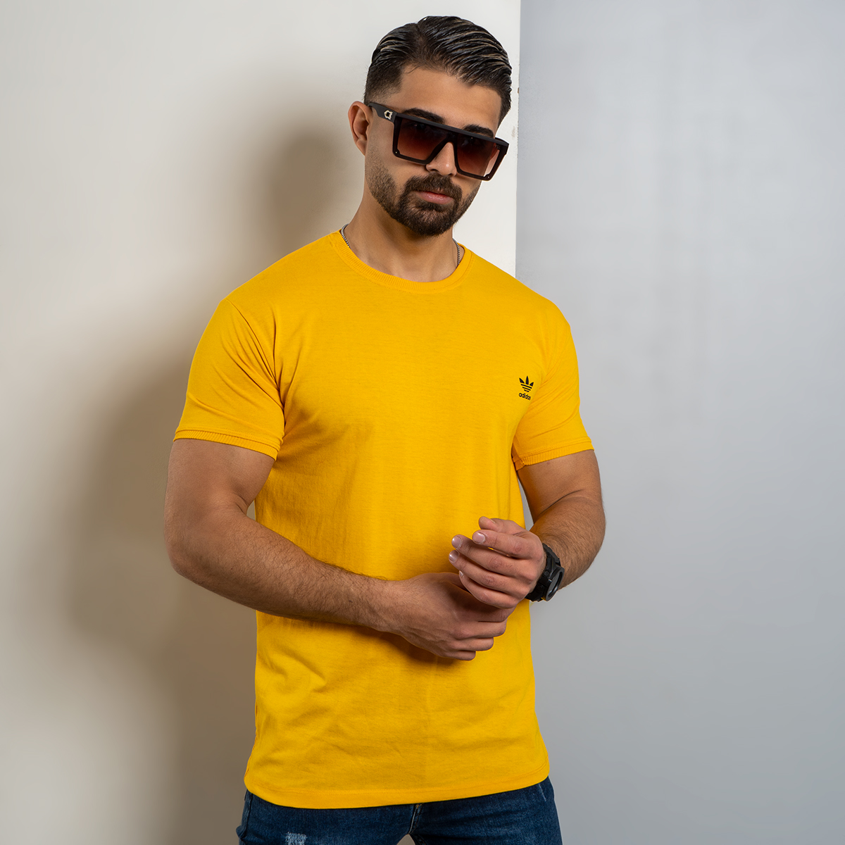 تیشرت ADIDAS مردانه خردلی مدل Edvard