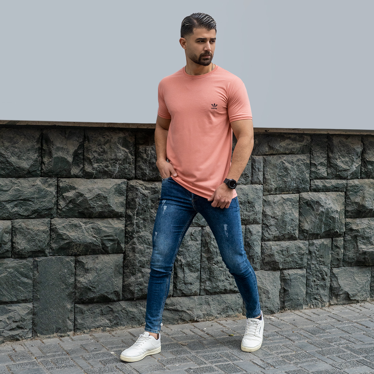 تیشرت ADIDAS مردانه گلبهی مدل Edvard