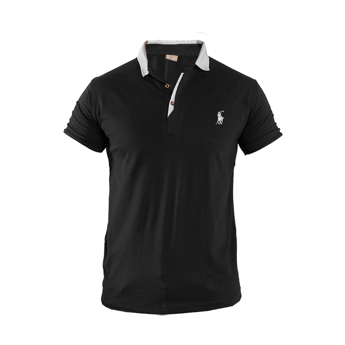 تیشرت مردانه مشکی مدل Polo90