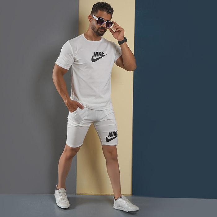 ست تیشرت شلوارک NIKE سفید مردانه مدل Sarox