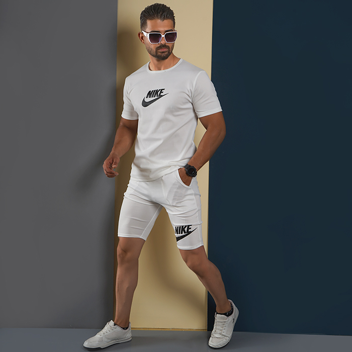 ست تیشرت شلوارک NIKE سفید مردانه مدل Sarox