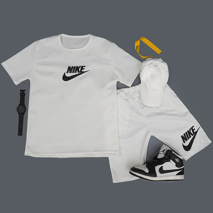 ست تیشرت شلوارک NIKE سفید مردانه مدل Sarox