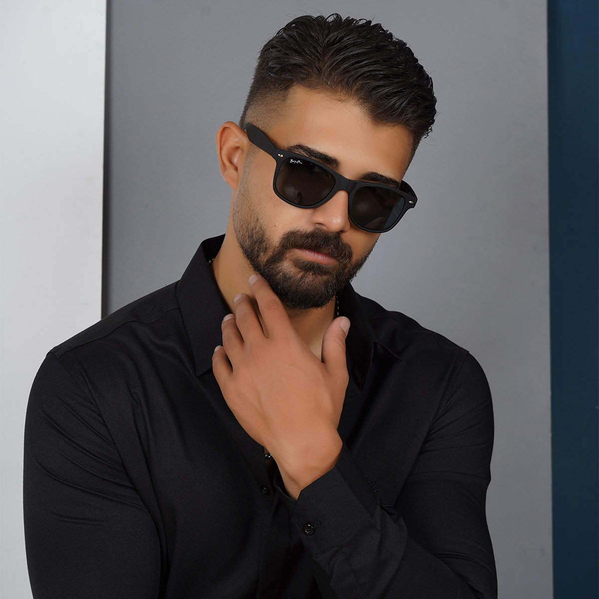 عینک آفتابی مردانه مشکی مدل boypin