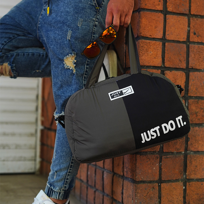 ساک ورزشی just do it سبز مشکی مدل Karen