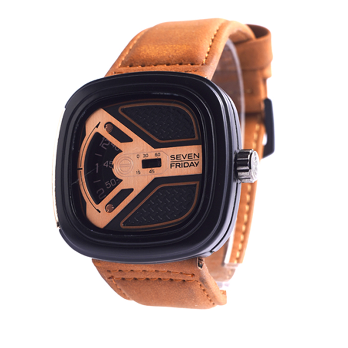 ساعت sevenfriday عسلی طلایی مدل richard