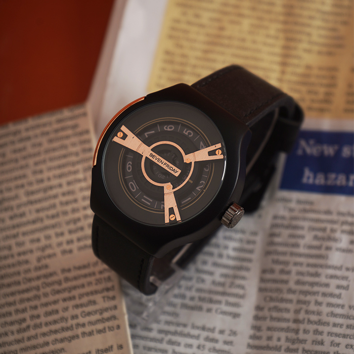 ساعت sevenfriday مشکی طلایی مدل Ratio