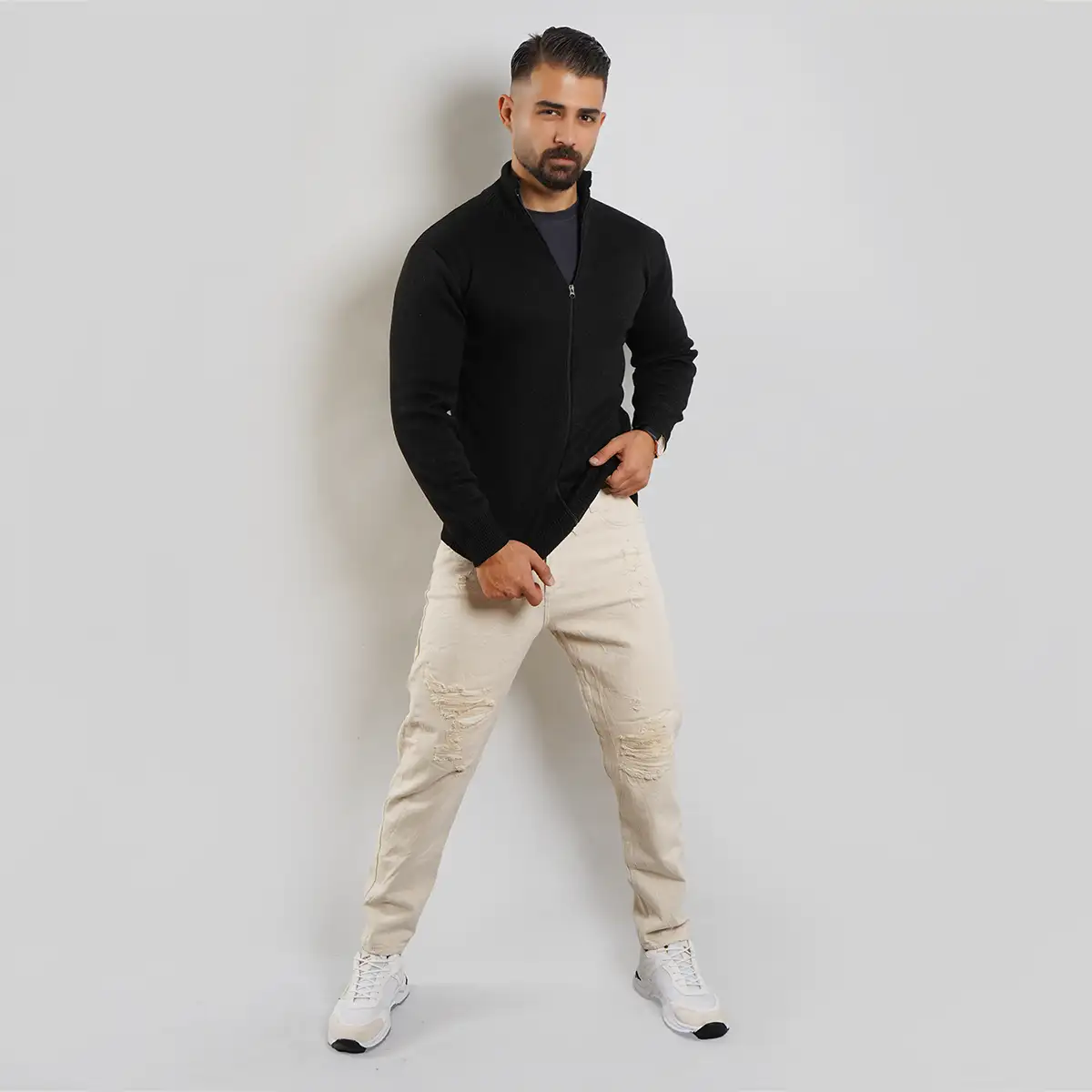 سوییشرت مردانه مشکی مدل Meysam