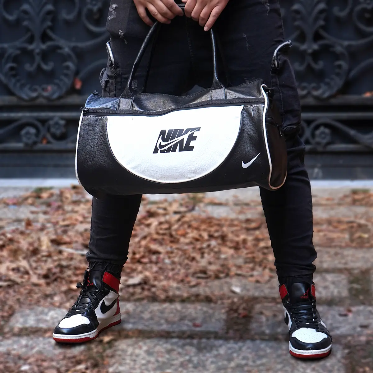 کیف ورزشی Nike مشکی سفید مدل N32