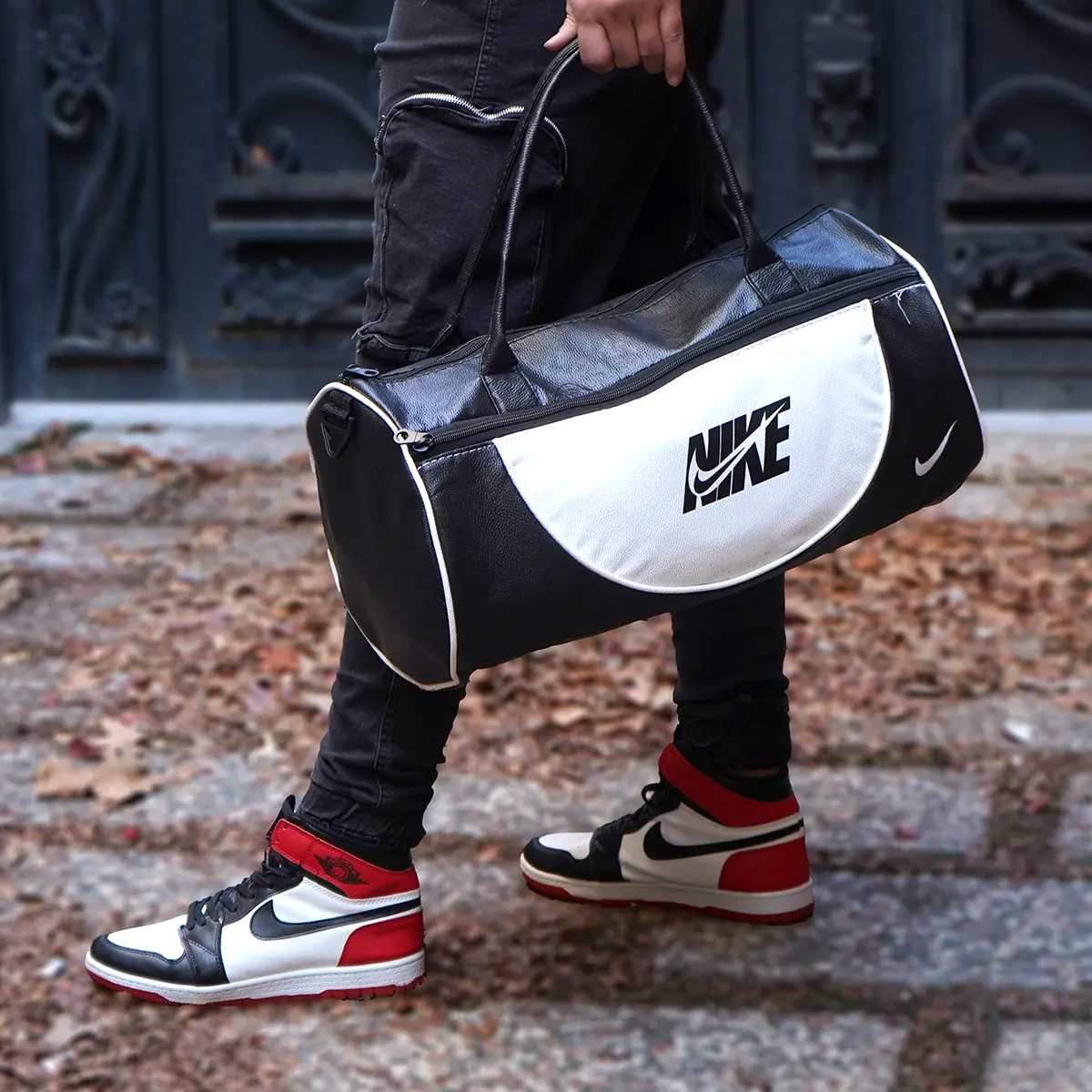 کیف ورزشی Nike مشکی سفید مدل N32