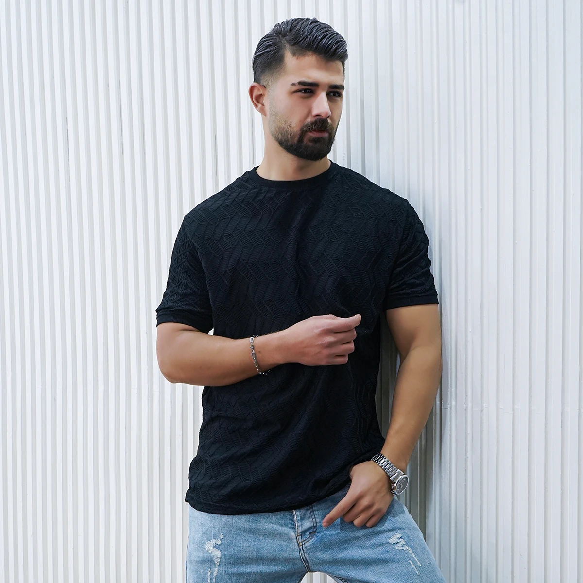 تیشرت مشکی مردانه مدل karan