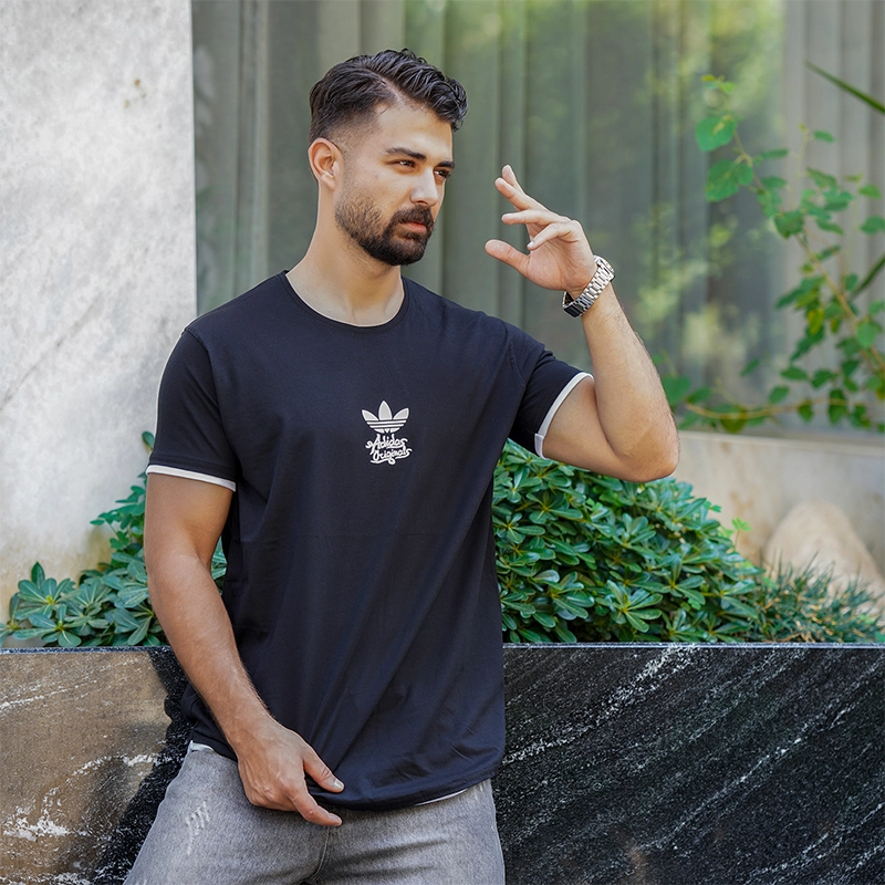 تیشرت مردانه Adidas مشکی مدل T60