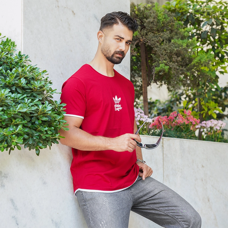 تیشرت مردانه Adidas قرمز مدل T60