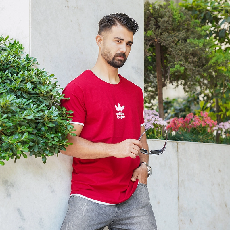 تیشرت مردانه Adidas قرمز مدل T60