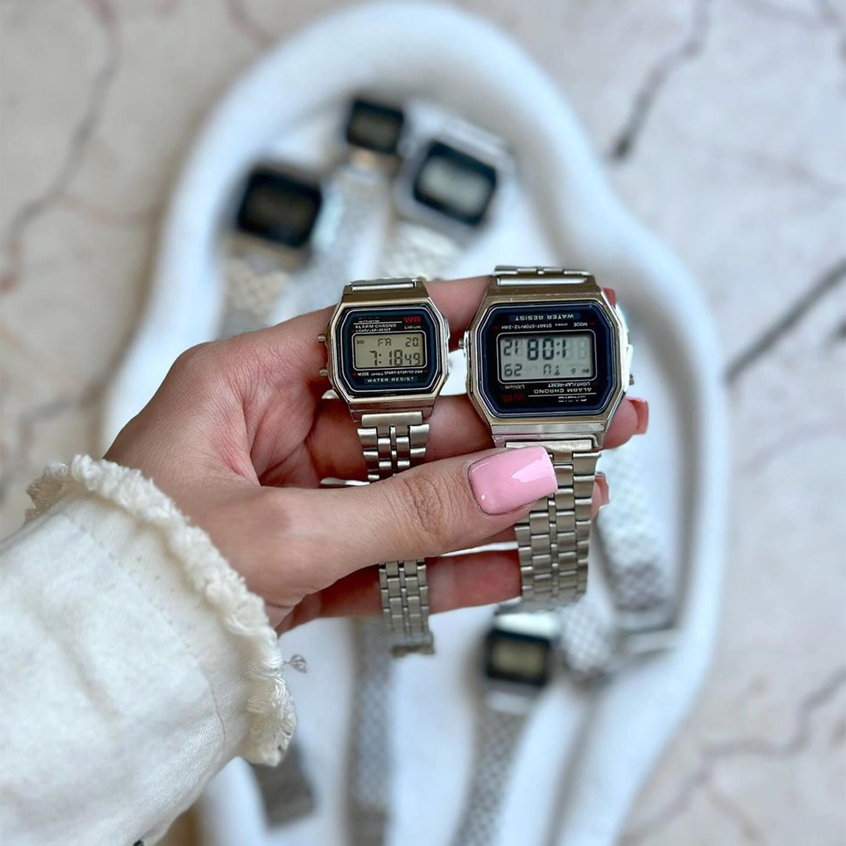 ست ساعت نقره ای نوستالژی Casio