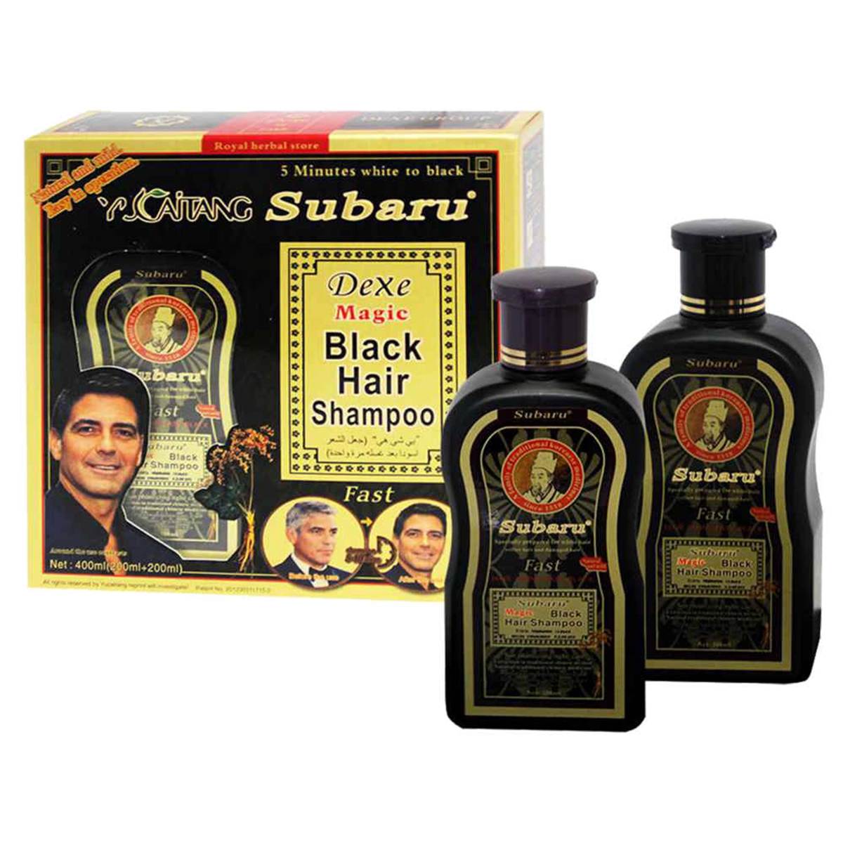 شامپو رنگ مو و رفع سفیدی مو مدل subaru