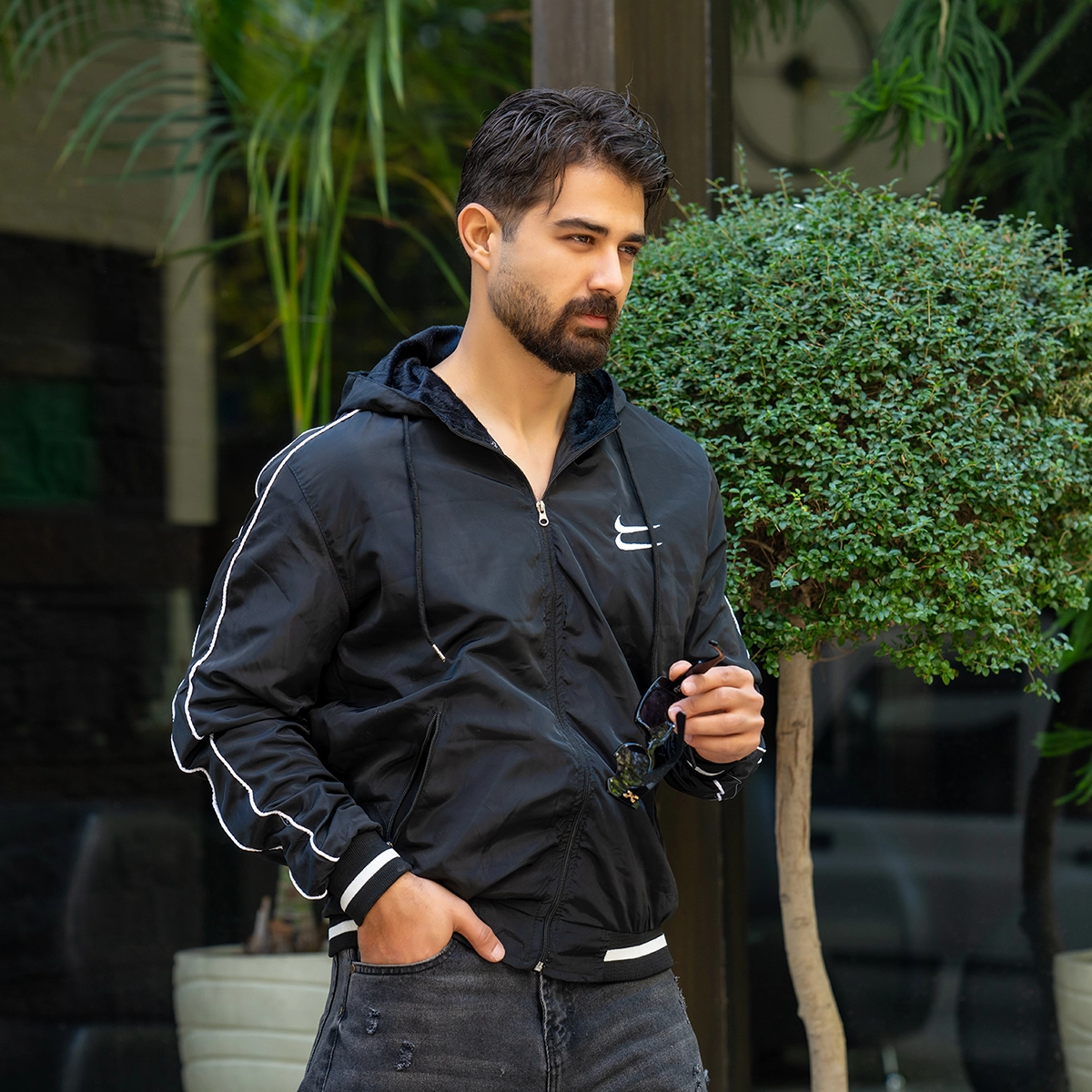 کاپشن دو نایک مشکی مردانه مدل Sina