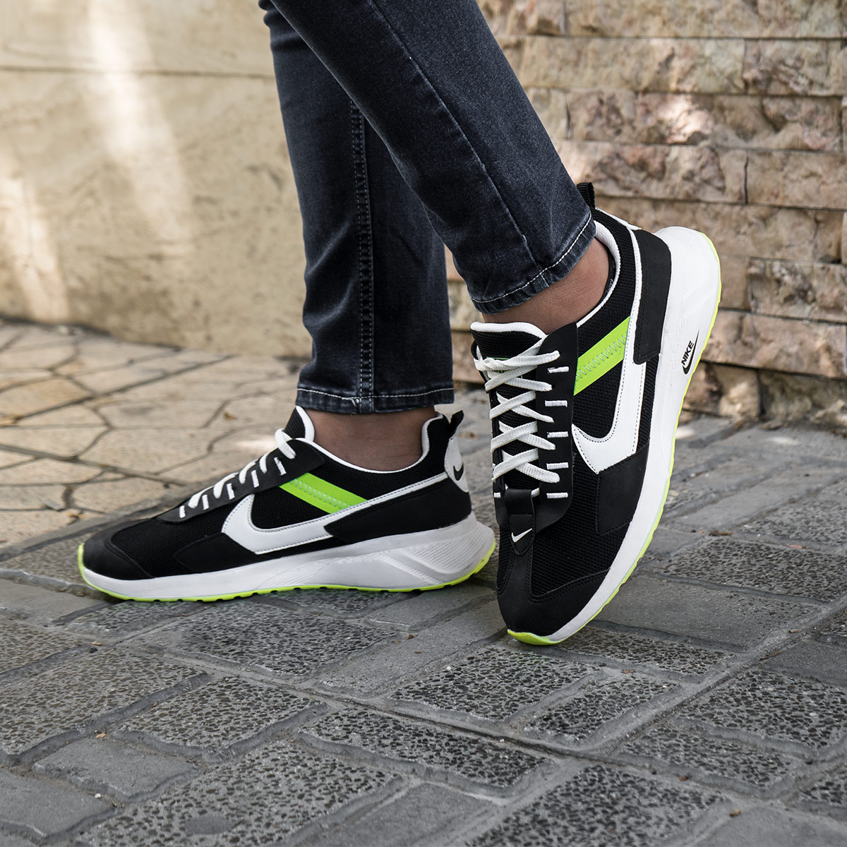 کفش ورزشی Nike مردانه مشکی سبز مدل Palini