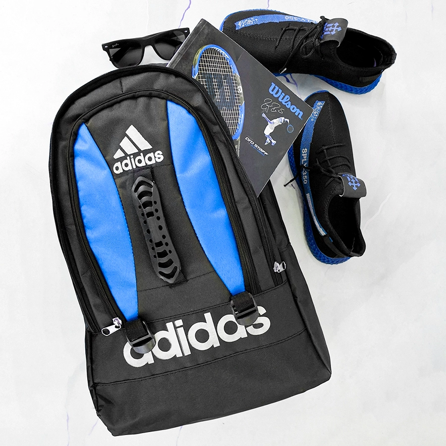 کوله پشتی مشکی آبی Adidas مدل Ronix