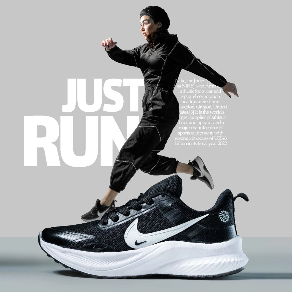 کفش ورزشی Nike زنانه مشکی مدل Taban