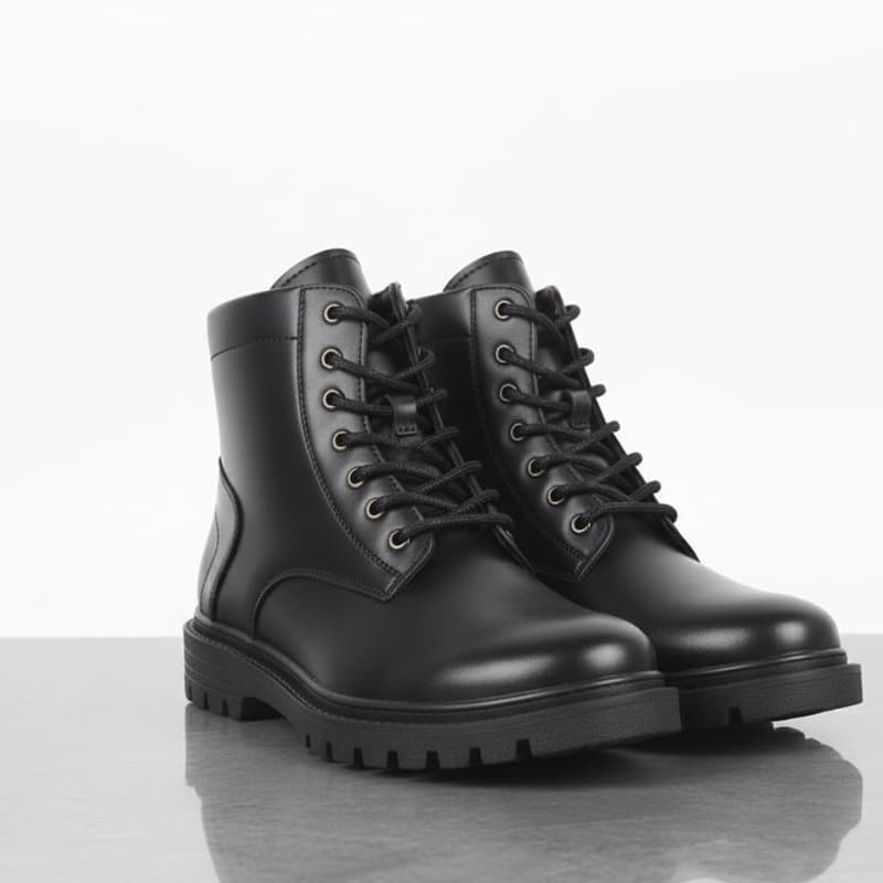 نیم بوت مردانه زیپی مدل Bershka -مشکی