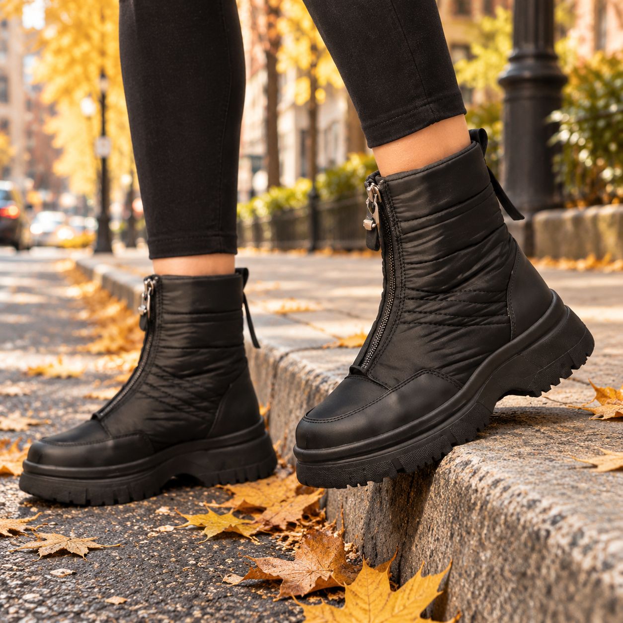 نیم بوت زنانه مدل کاپشنی زیره وارداتی مدل Paniz