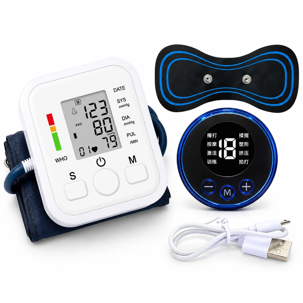 دستگاه فشارسنج دیجیتالی خانگی  هدیه ماساژور پروانه‌ای