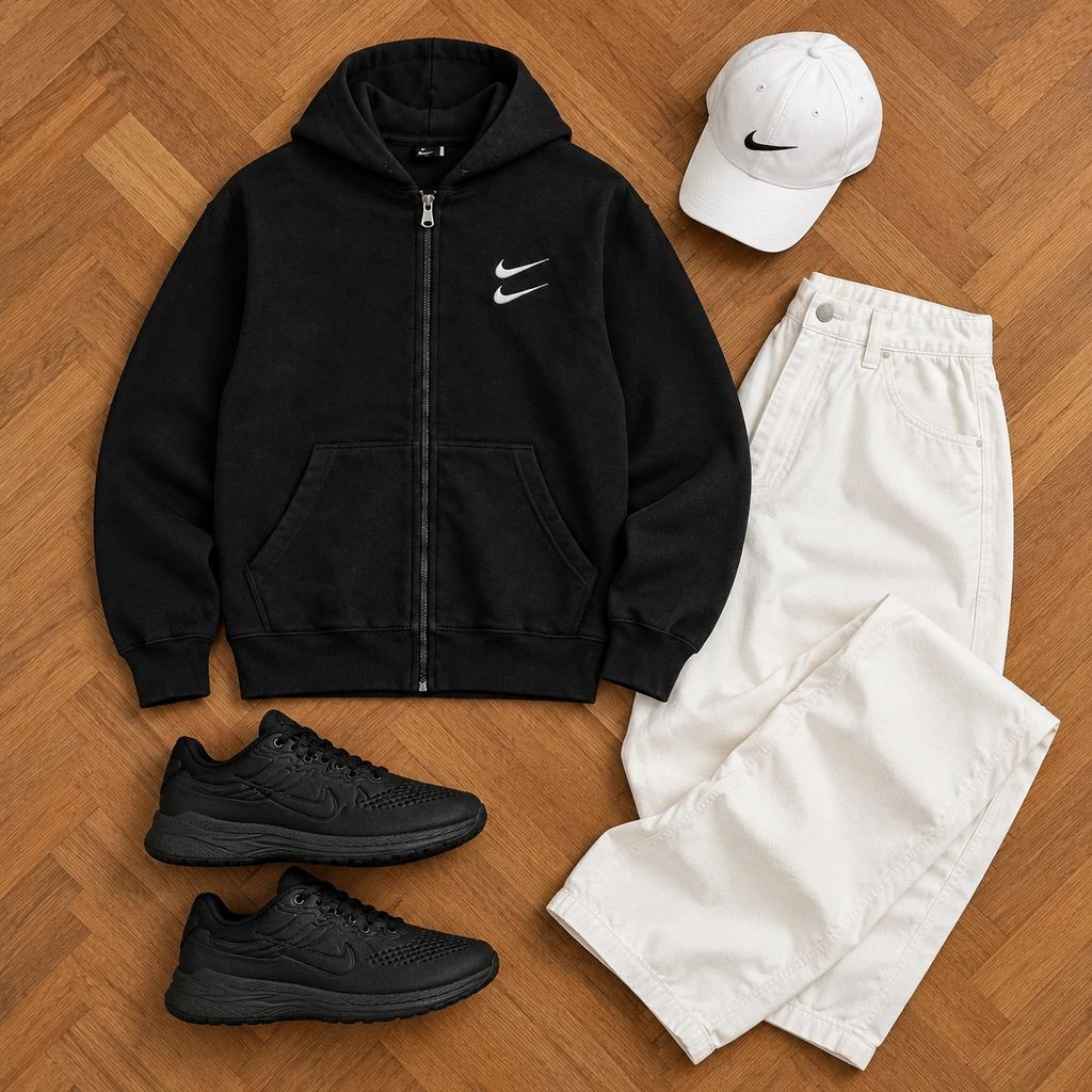پکیج سوئیشرت دورس کلاهدار مردانه مدل Adrian کفش ورزشی مدل Rota ویژه