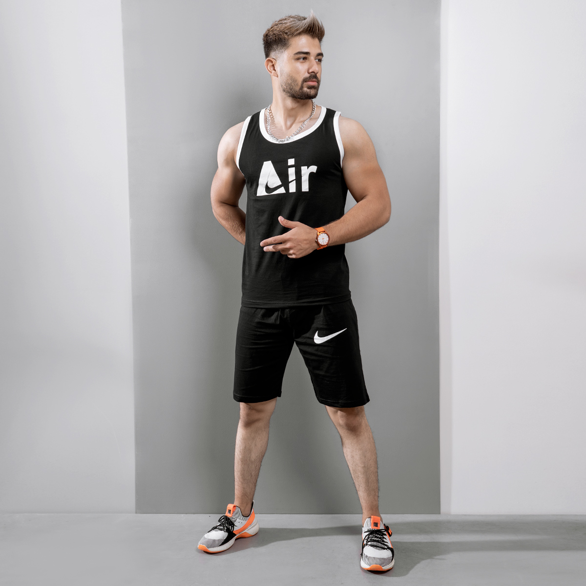 ست رکابی شلوارک Nike Air مردانه مدل Yaka