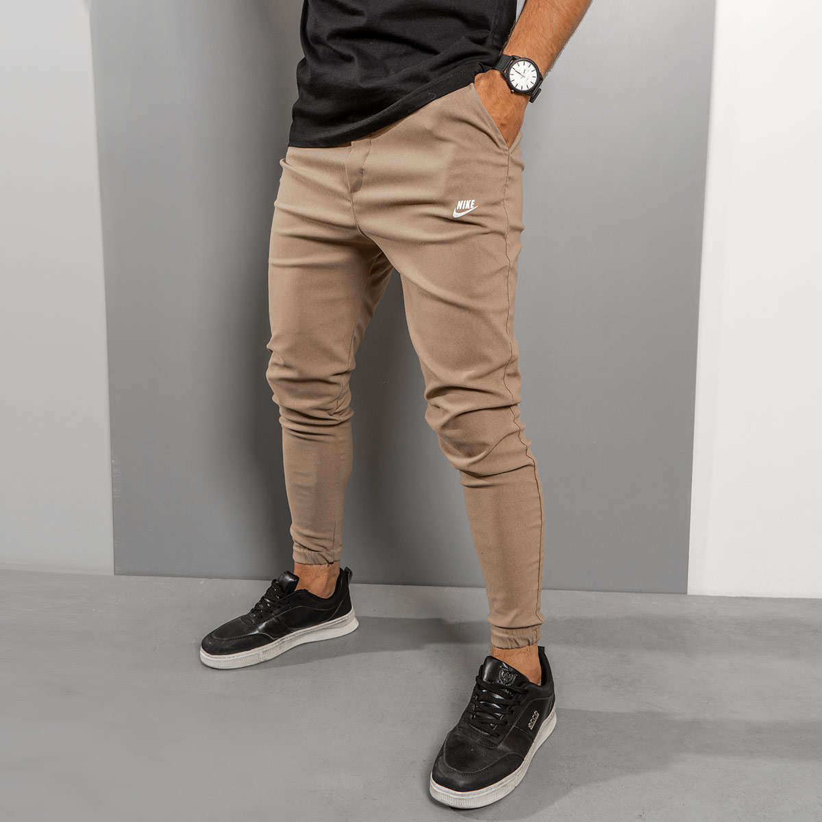 شلوار اسلش Nike کرم مردانه مدلLango