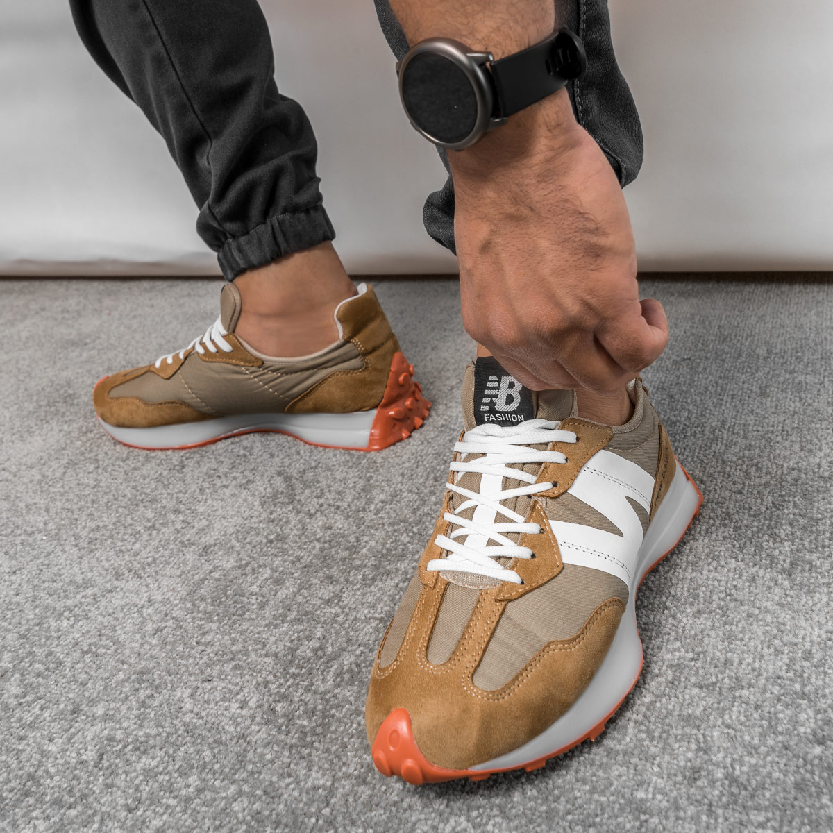کفش ورزشی مردانه قهوه ای New Balance مدل Kanava