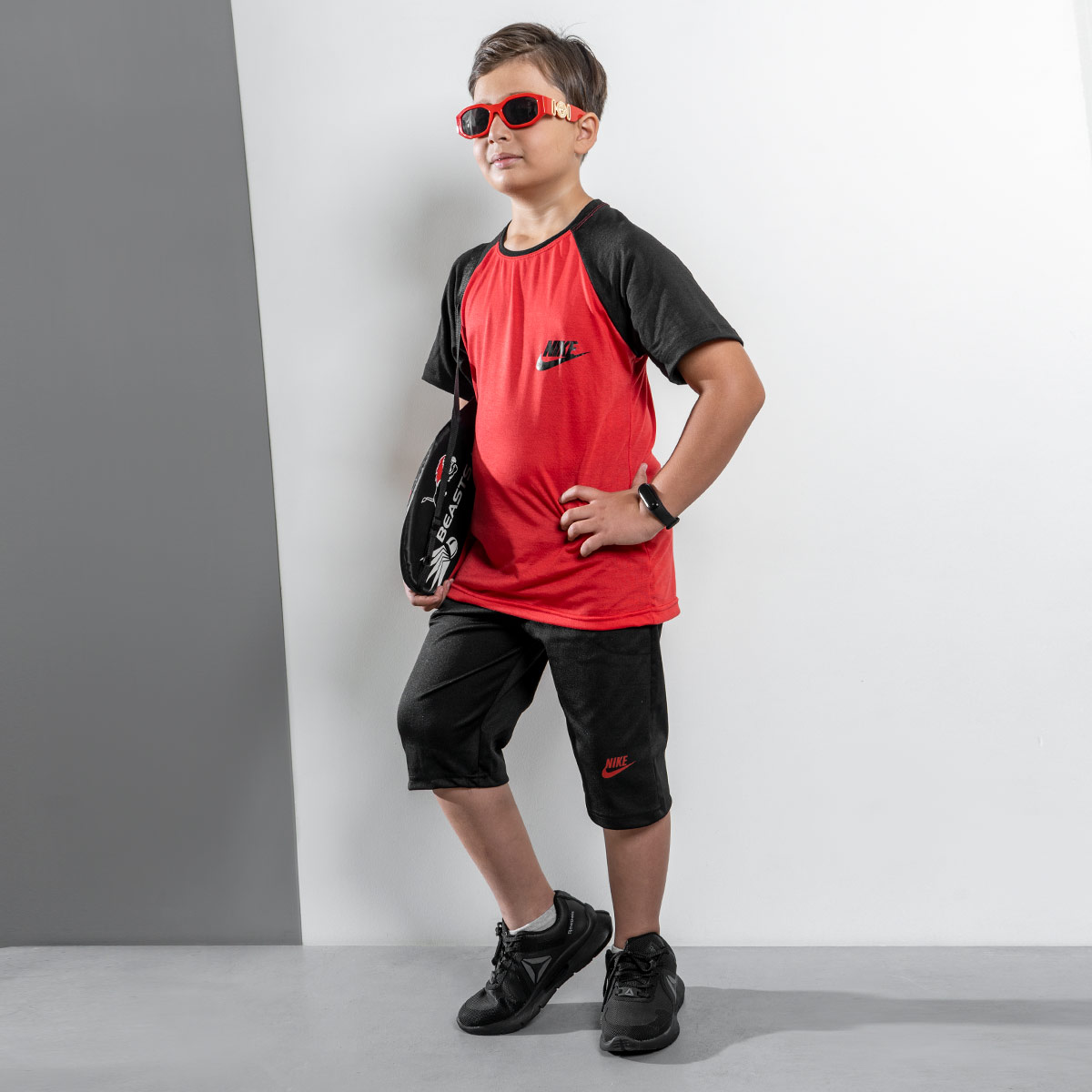 ست تیشرت شلوارک Nike بچگانه مدل z 130