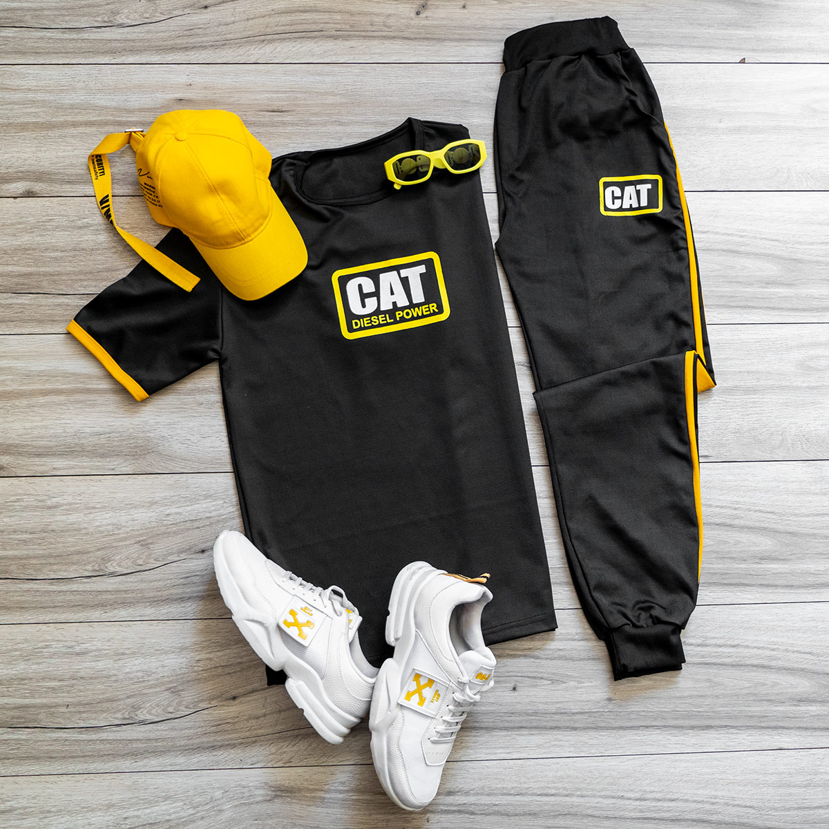 ست تیشرت شلوار Cat مردانه مدل Lomiel