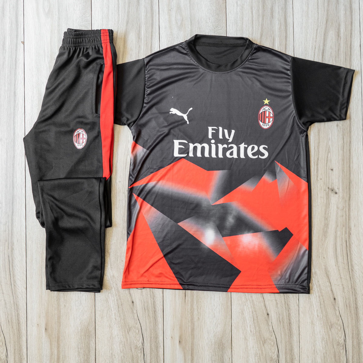 ست تیشرت شلوار Ac milan مردانه مدلLokat