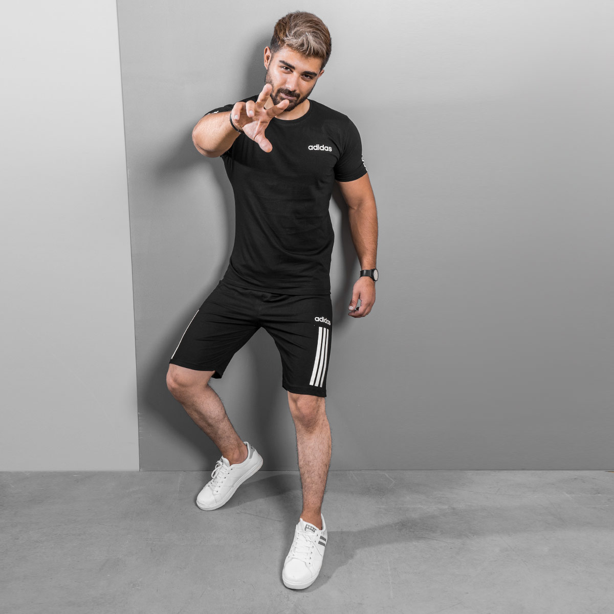 ست تیشرت شلوارک Adidas مردانه مدل Zorix