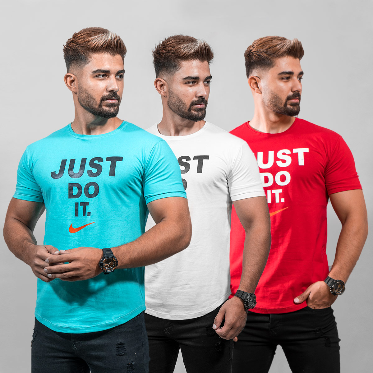 تیشرت Just Do It مردانه مشکی مدل Ditro