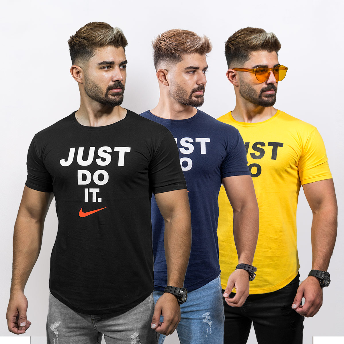 تیشرت Just Do It مردانه قرمز مدل Ditro