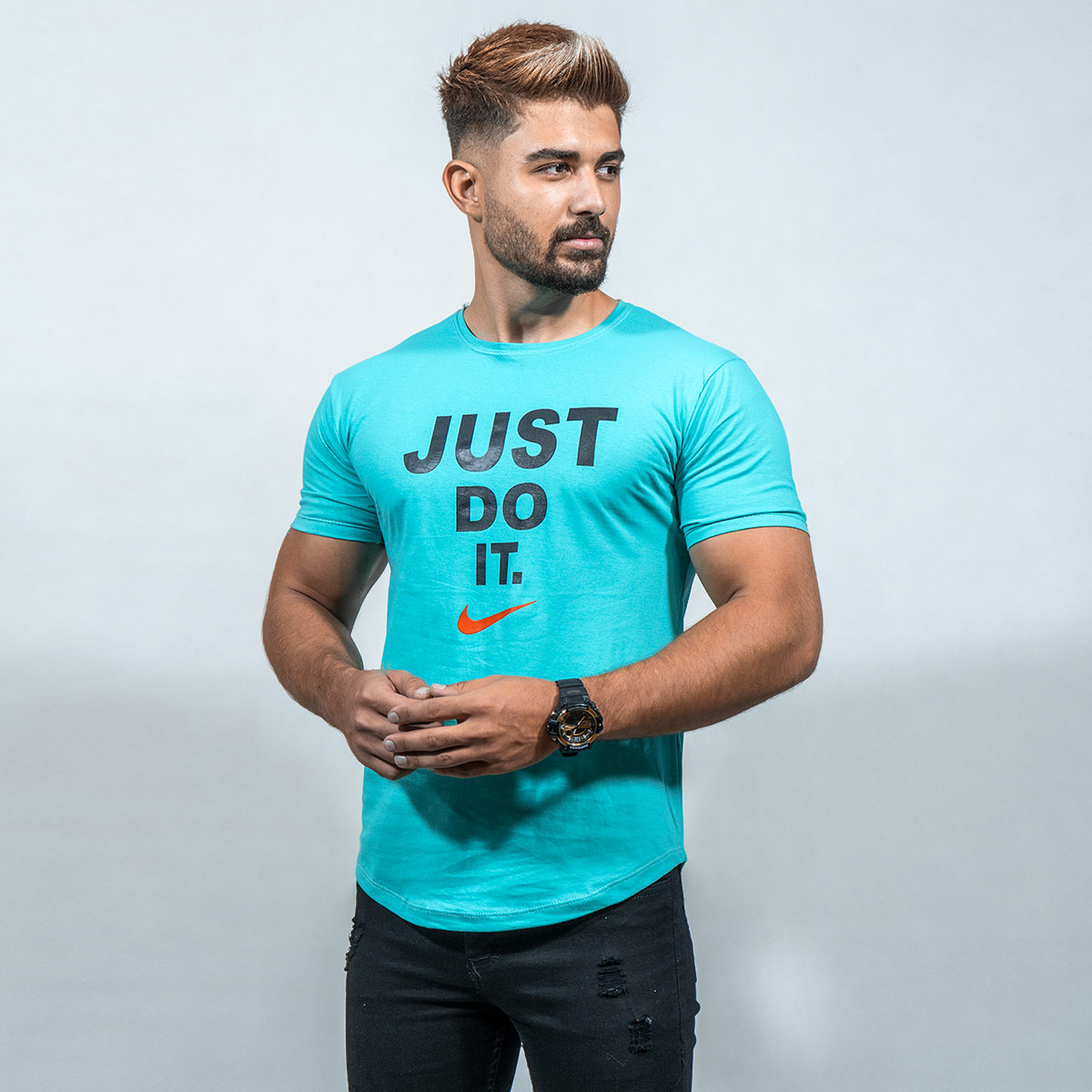تیشرت Just Do It مردانه سبز مدل Ditro
