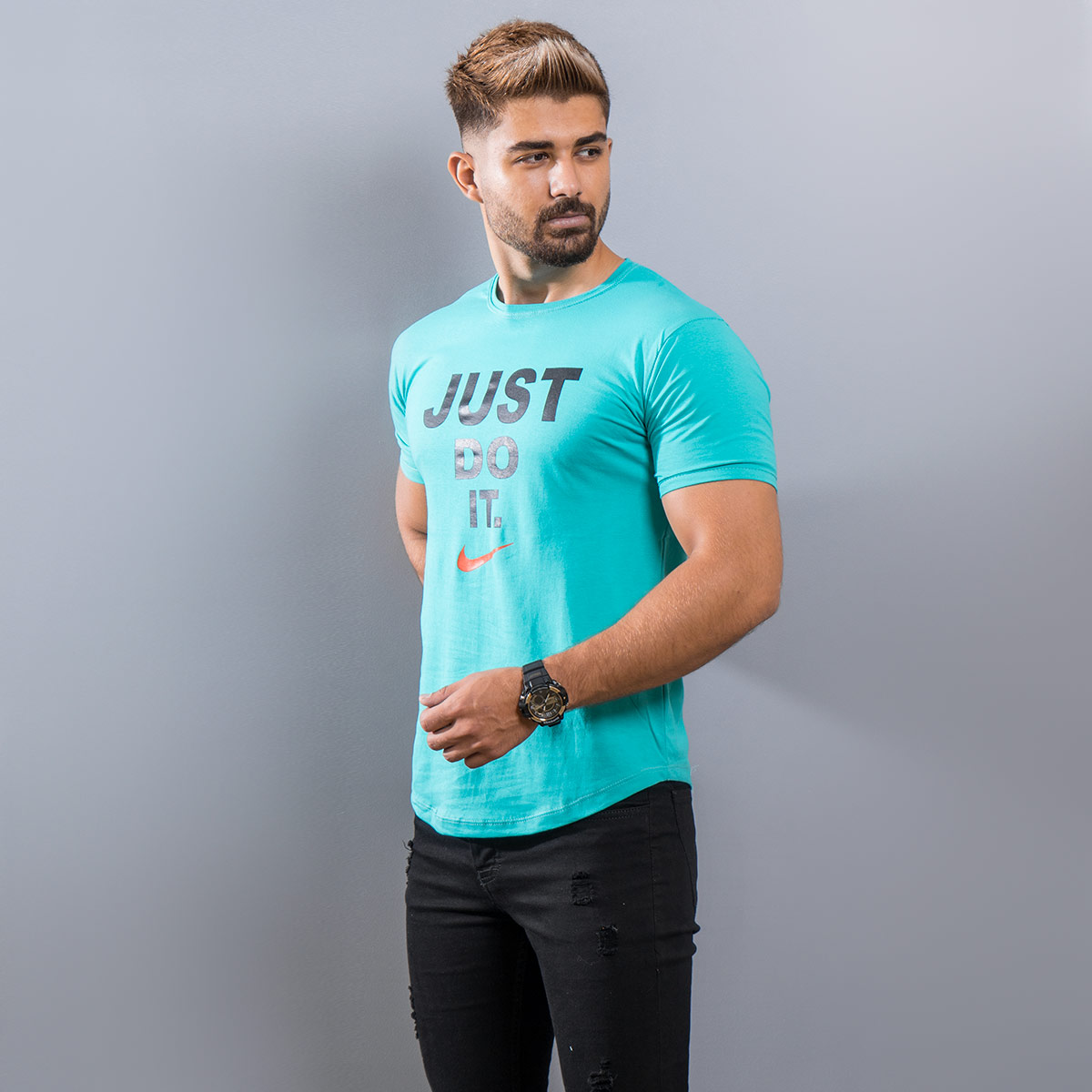 تیشرت Just Do It مردانه سبز مدل Ditro