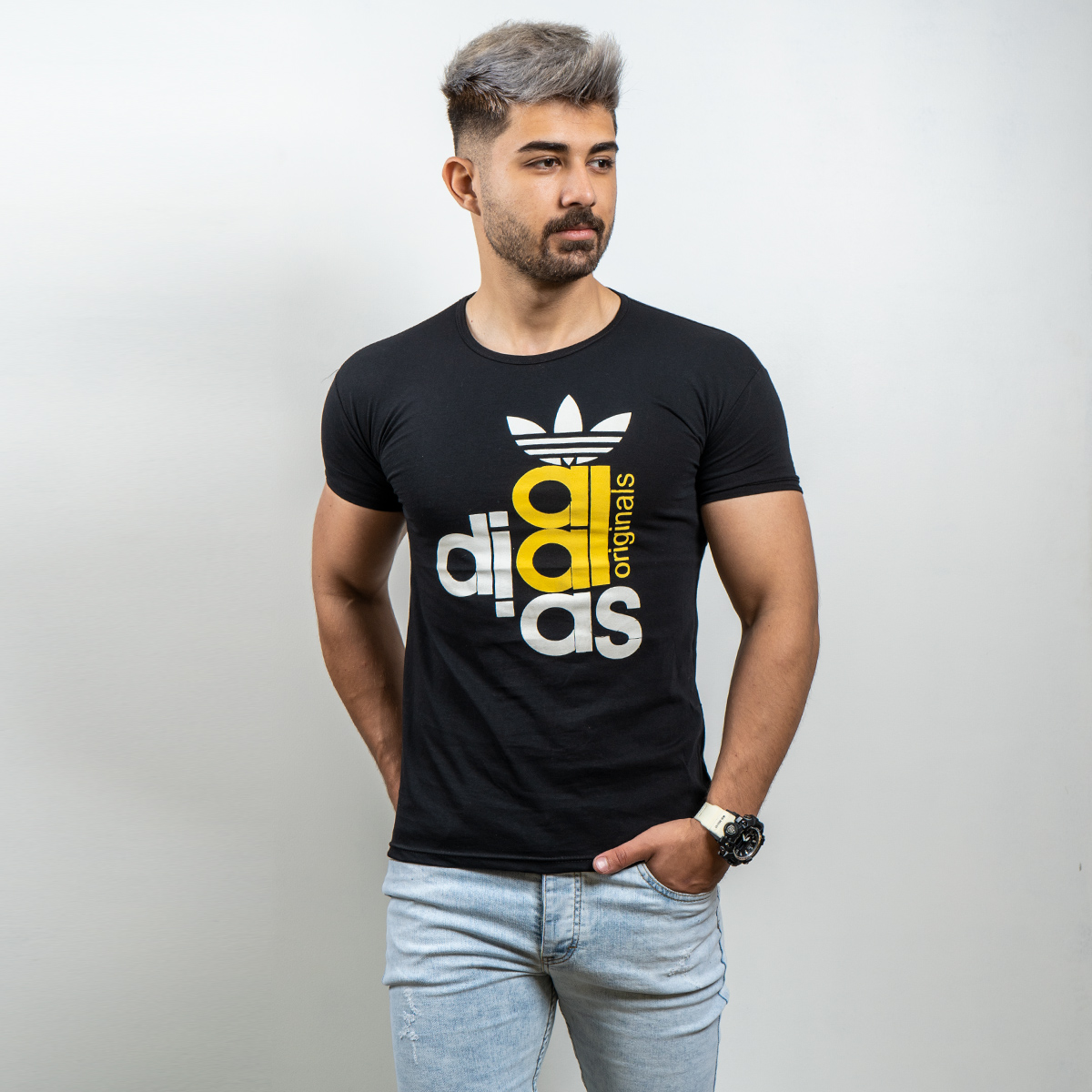 تیشرت Adidas مردانه مشکی مدل devan