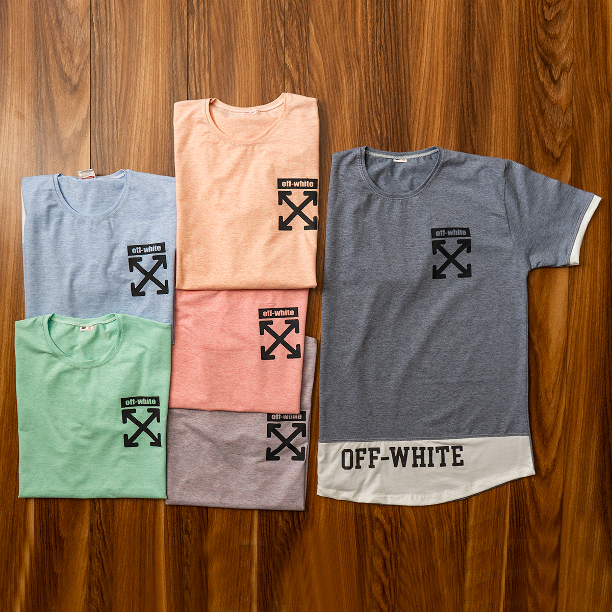 تیشرت Off-White مردانه گلبهی مدل Clold